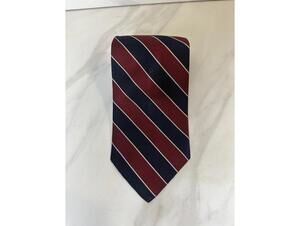 Vintage Neiman Marcus classic burgundy/navy diagonal striped/REPP silk necktie
